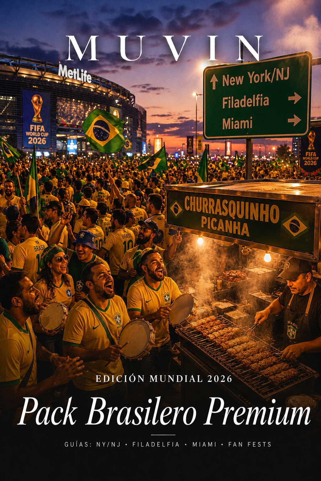 Pack Brasilero Premium Muvin: NY/NJ + Filadelfia + Miami