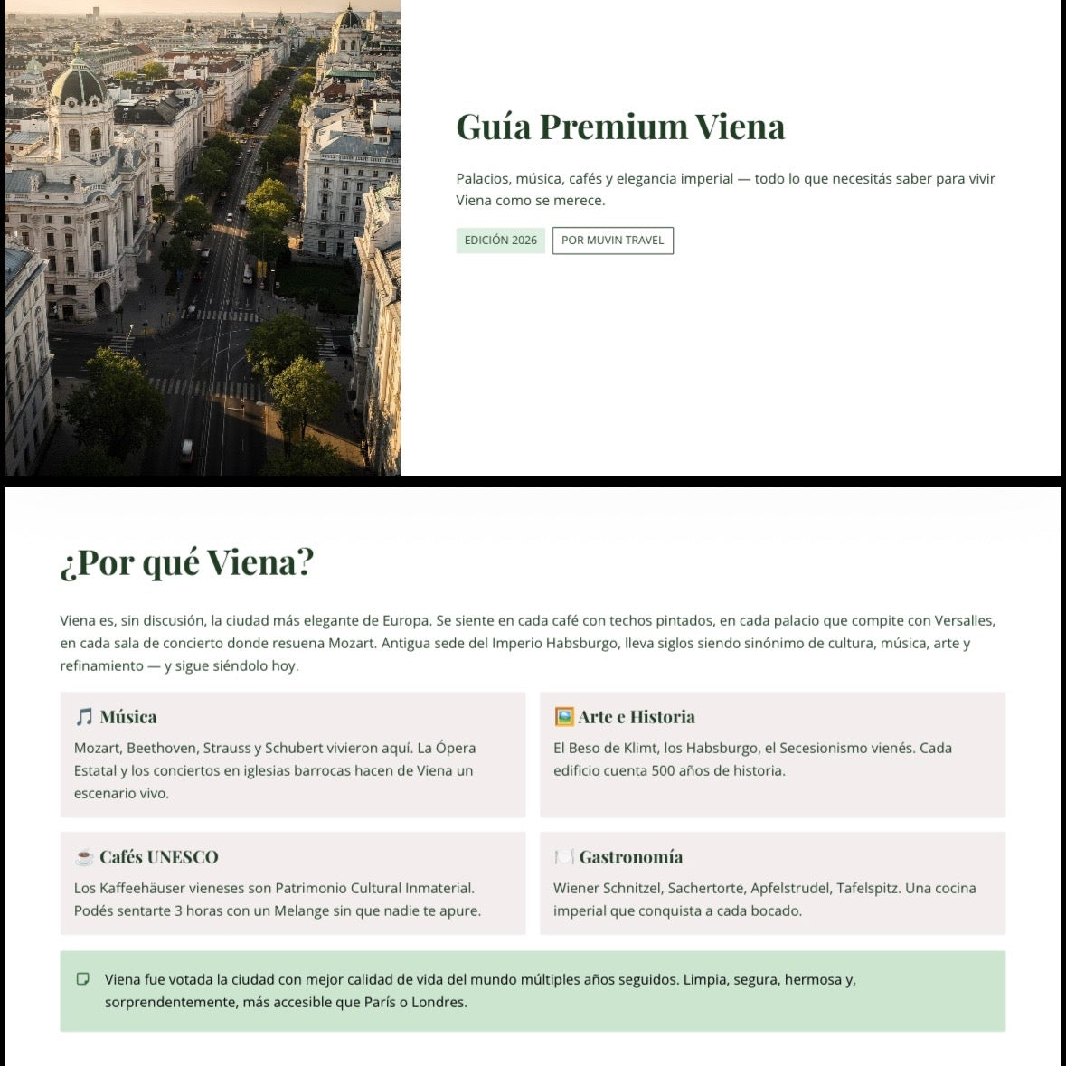 🎻 Guía Premium Viena 2026 | Itinerarios, Cultura y Experiencia Imperial