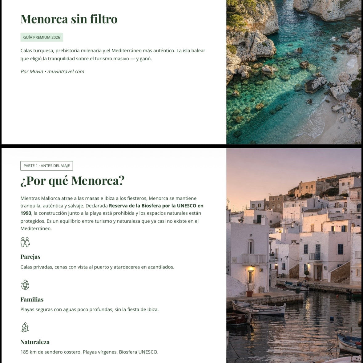 ⛵ Guía Premium Menorca 2026 | Calas Turquesas, Naturaleza y Auténtica Gastronomía