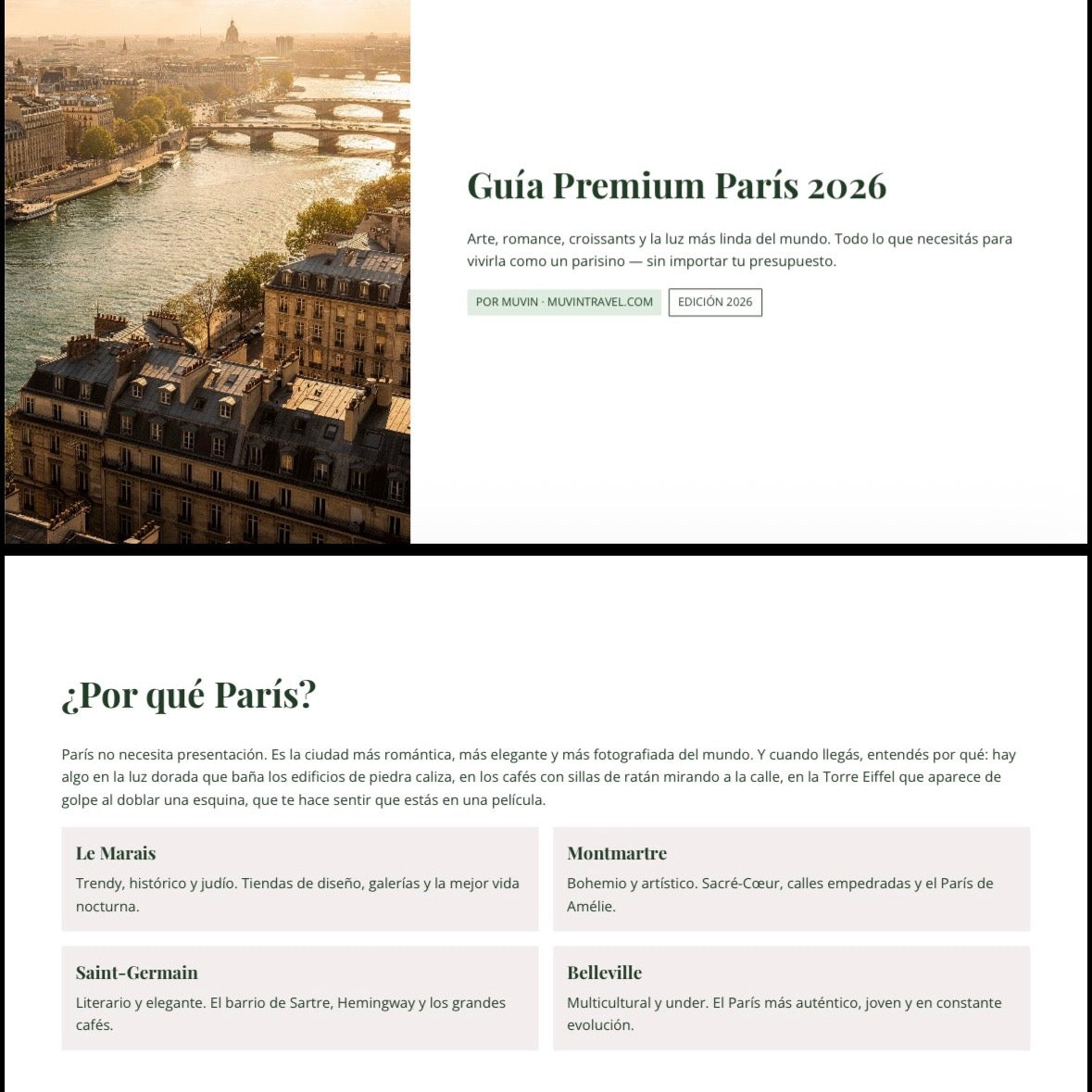 🗼 Guía Premium París 2026 | Itinerarios, Gastronomía y Experiencia Completa