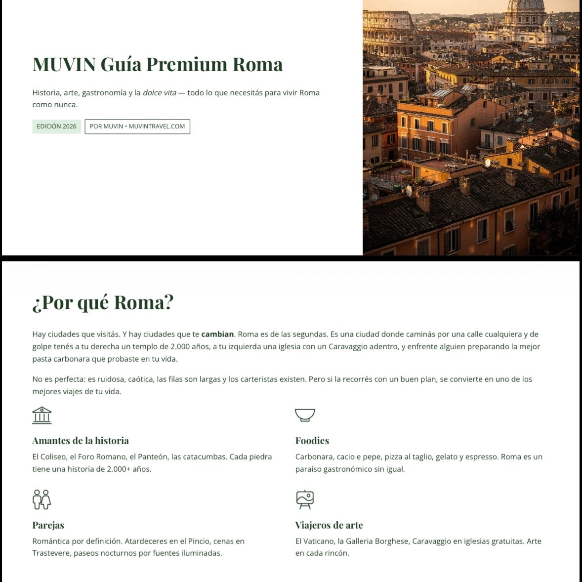 🗿 Guía Premium Roma 2026 | Itinerarios, Qué Ver, Dónde Comer y Consejos de Viaje