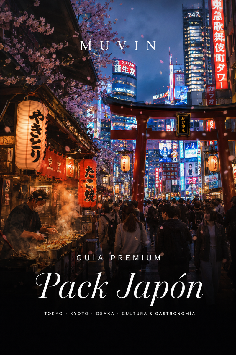 🏙️ Pack Japón | 3 Guías Premium Muvin — Tokyo, Kyoto y Osaka
